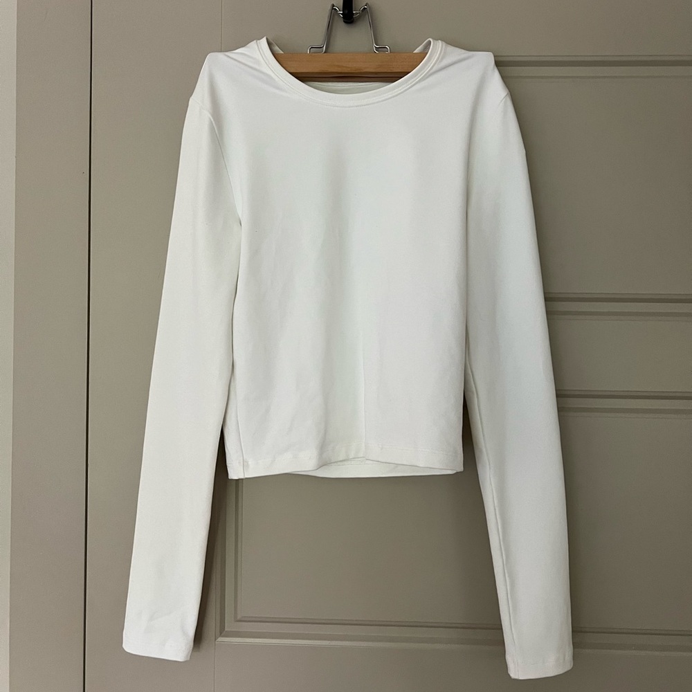 A&F Long-Sleeve Seamless Fabric Crew Top